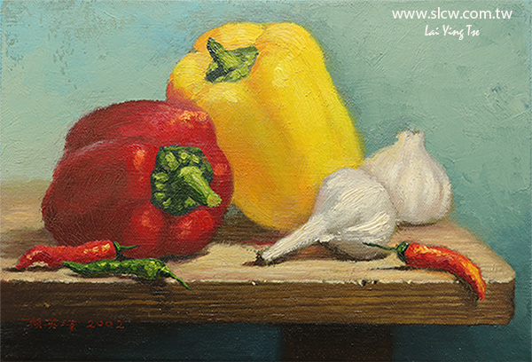 sweet peppers甜椒_賴英澤 繪painted by Lai Ying-Tse